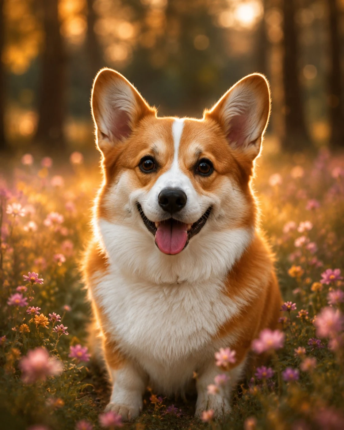 AI 生成的逆光特写大片